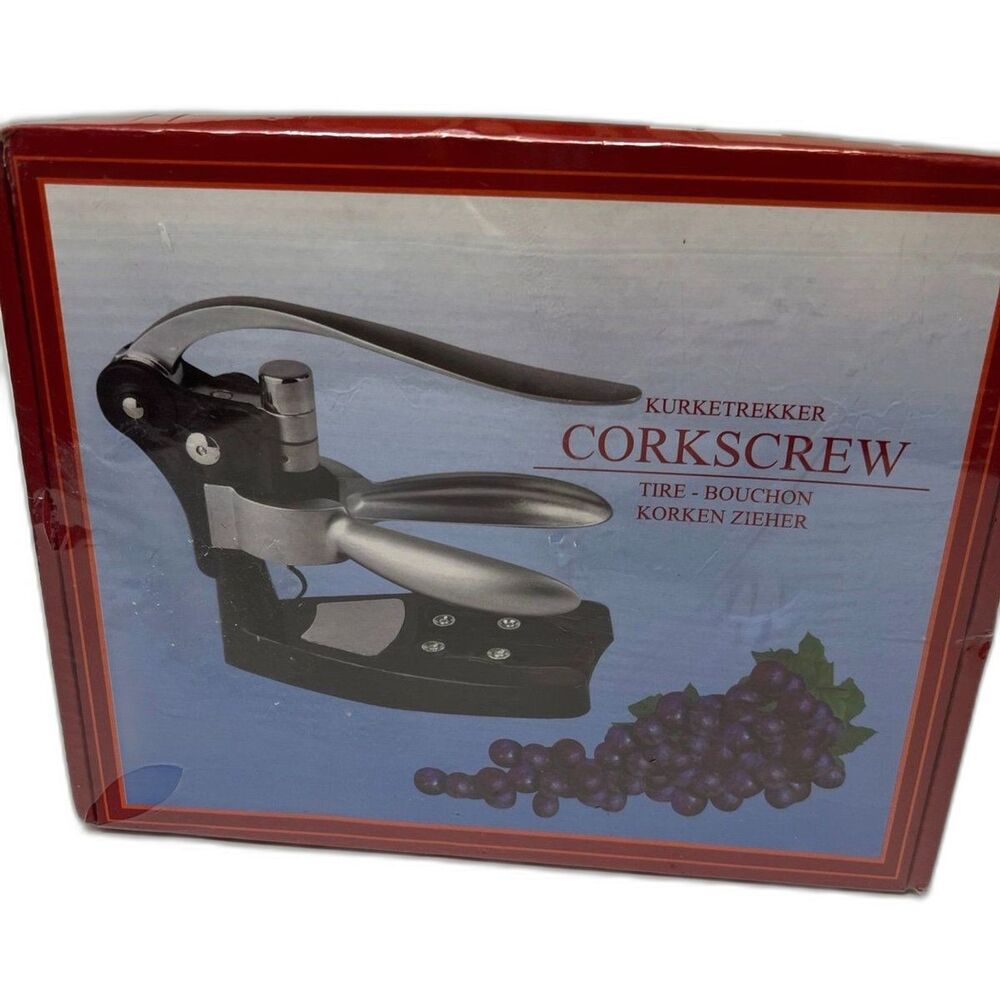 Wine Bottle Opener Lever Corkscrew Set Foil Cutter Home Bar Tool Kitchen Gift